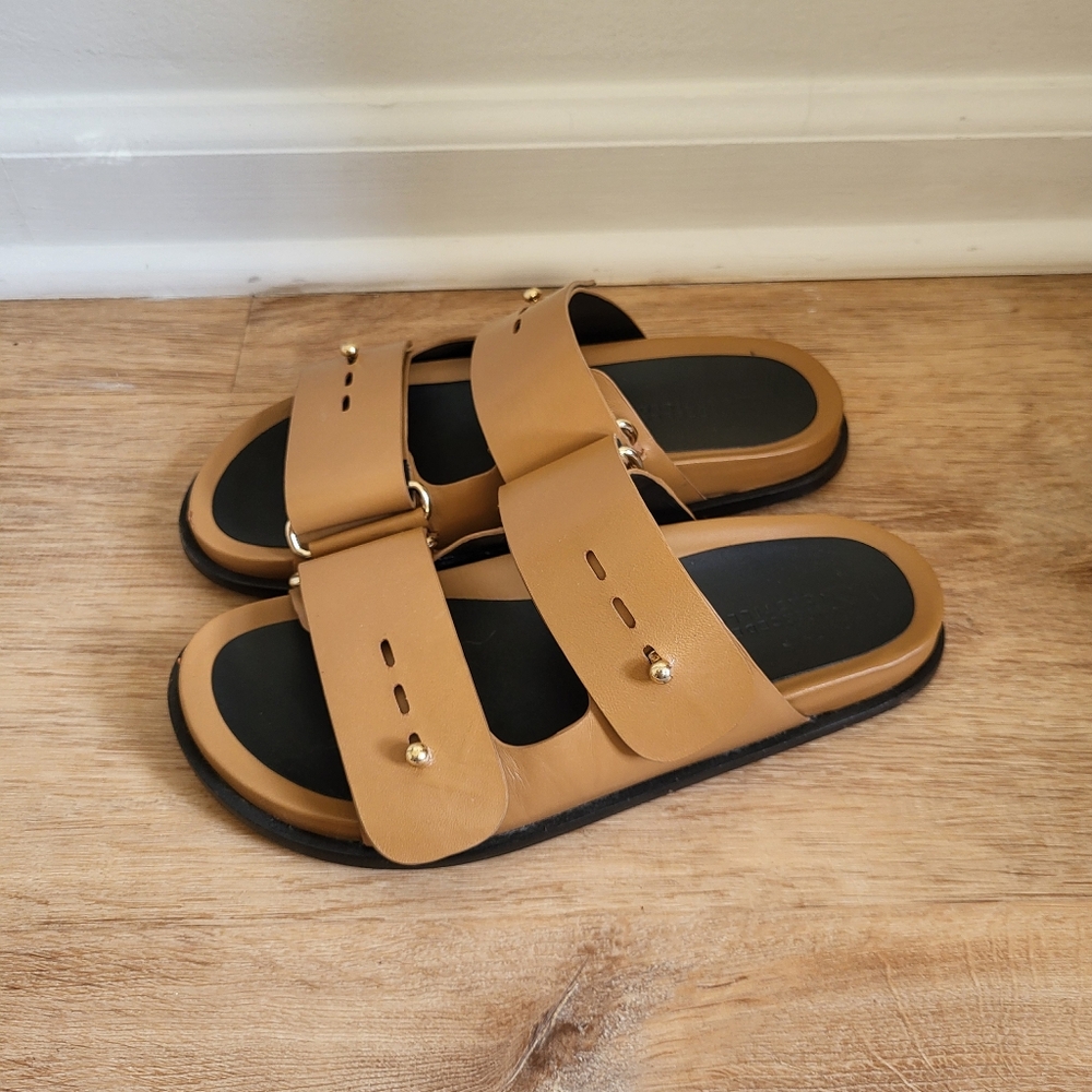 Mercedes Castillo Samira Adjustable Double Band Leather Slides - Picture 8 of 9
